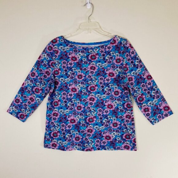 Talbots Tops - The Talbots Tee Shirt Petite 3/4 Sleeve Length Floral Design Soft Stretch SZ Lp